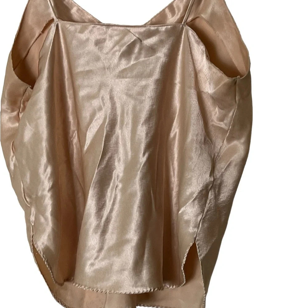 Sabrina | Vintage silky satin spaghetti strap tank top size large - Picture 9 of 10